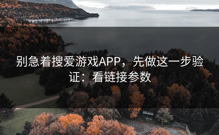 别急着搜爱游戏APP，先做这一步验证：看链接参数